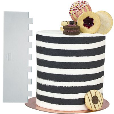 PME Tall Patterned Edge Side Scraper for Cake Decorating – Stripes image(1)