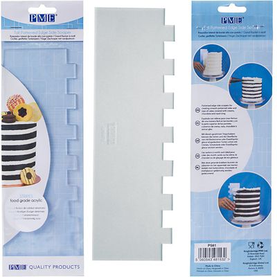 PME Tall Patterned Edge Side Scraper for Cake Decorating – Stripes image(3)