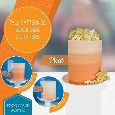 PME Tall Patterned Edge Side Scraper for Cake Decorating – Pleat image(2)