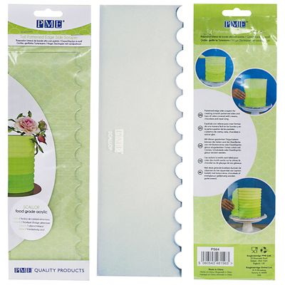 PME Tall Patterned Edge Side Scraper for Cake Decorating – Scalloped image(3)