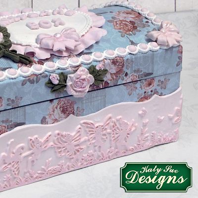 Katy Sue Designs Beaded Pearl Borders Flexible Silicone Mould - (Image 4)