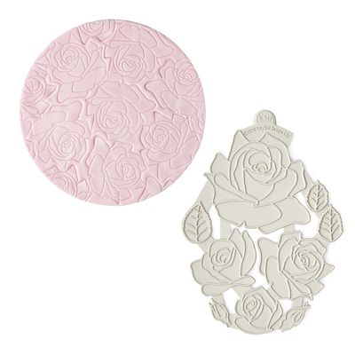 Katy Sue Designs Creative Cake Silicone Mould Embosser – Roses - (Image 1)