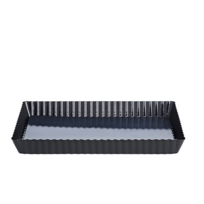 Enamel Base Loose-Based Fluted Flan, Tart & Quiche Tin – Rectangular image(2)