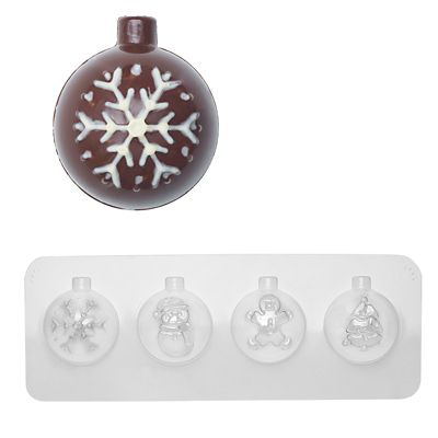 Christmas Bauble Chocolate Mould - Makes 4 Hollow Baubles | Lakeland