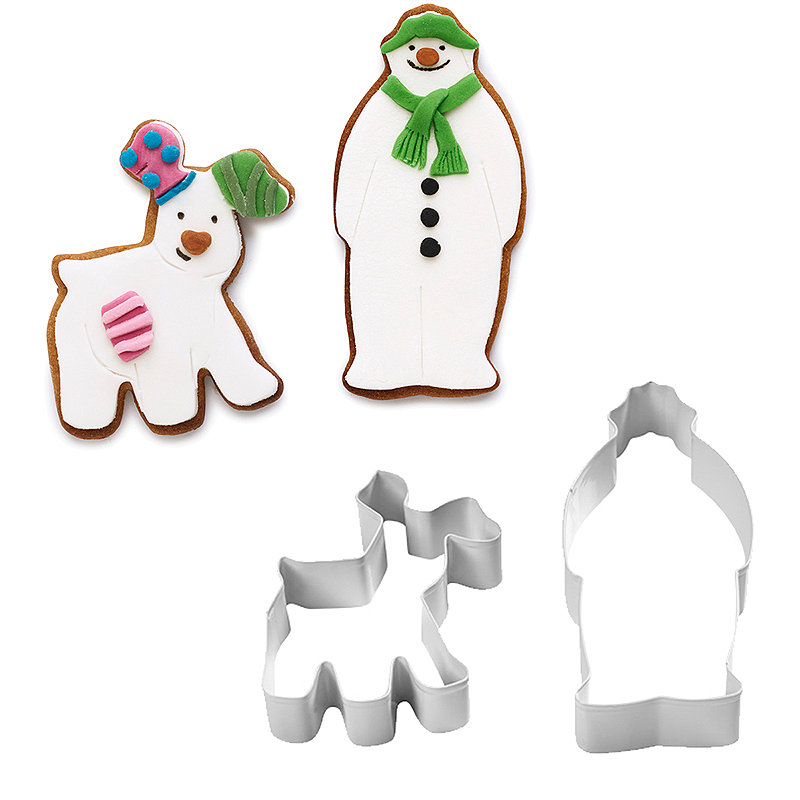 Snowman and Snowdog 2-Piece Cookie Cutter Set festive