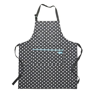 Dexam Slate Grey Polka Dot Apron with Adjustable Neck Tie 80 x 70cm - (Image 1)