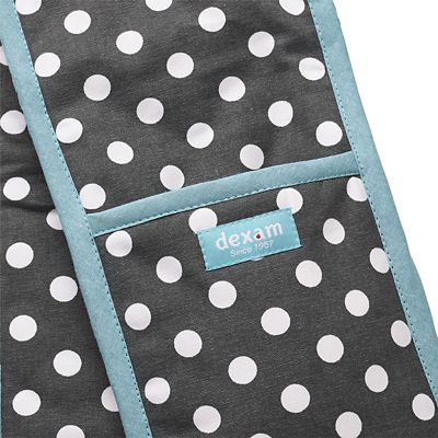 Dexam Slate Grey Polka Dot Double Oven Glove - (Image 2)