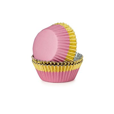 30 PME Peach and Gold Foil Lined Cupcake Cases  image(4)