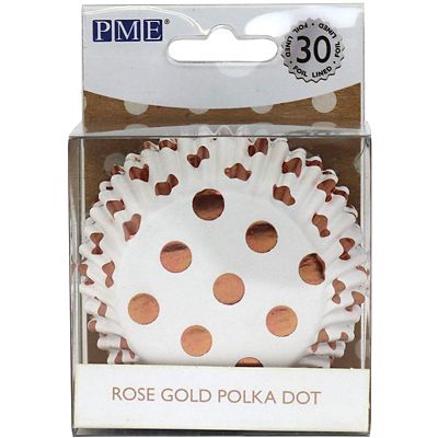30 PME Rose Gold Polka Dot Foil Lined Cupcake Cases  image(4)