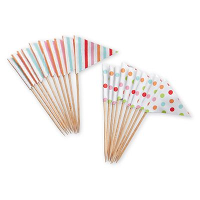 20 Bright Coloured Food Flags image(1)