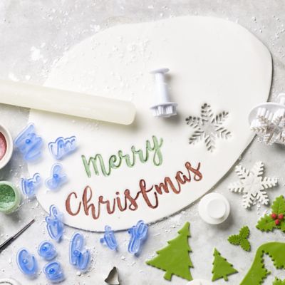 Alphabet Upper & Lower Case Letters Script Cake Stamps - (Image 2)