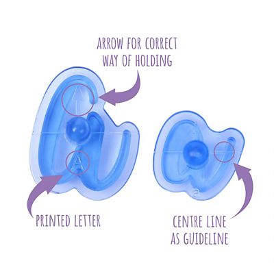 Alphabet Upper & Lower Case Letters Script Cake Stamps - (Image 3)