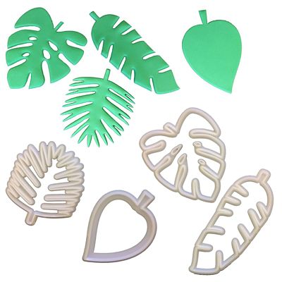 FMM Totally Tropical Leaves Icing Cutters – Pack of 4 - (Image 1)