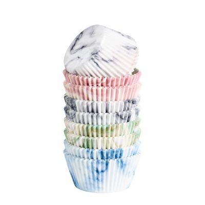 120 Marbled Greaseproof Cupcake Cases 8 Designs Lakeland