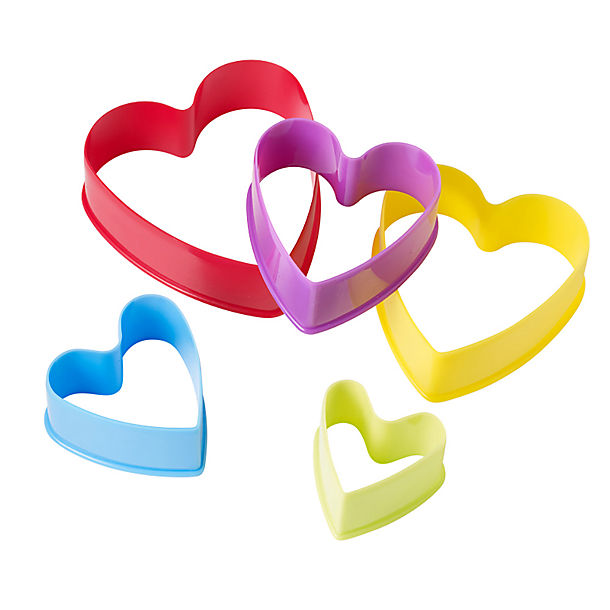 5 Heart Shaped Cookie Cutters Set image(1)