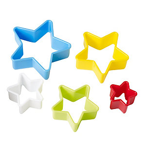 5 Star Shaped Cookie Cutters Set