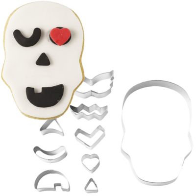 9pc Halloween Skull Cookie Cutter Set image(1)