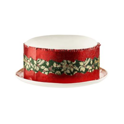 Red Holly Christmas Cake Frill