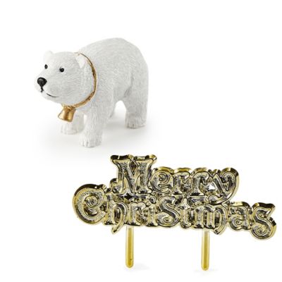Polar Bear and Merry Christmas Resin Cake Topper image(1)