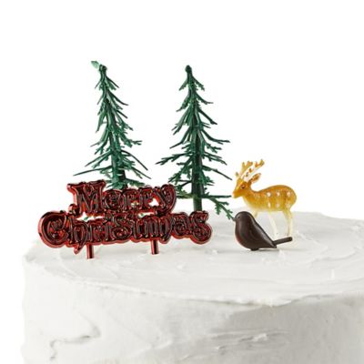 5pc Festive Forest Cake Topper Set image(2)