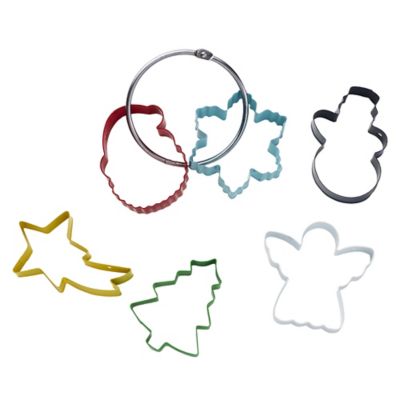 6 Christmas Cookie Cutters on a Ring image(5)