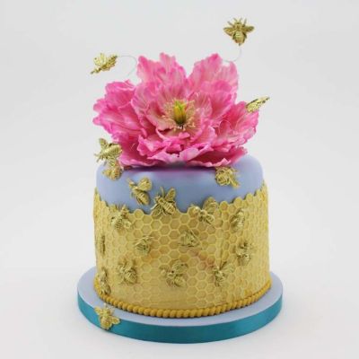 Katy Sue Designs Honeycomb and Bees Silicone Icing Mould image(2)