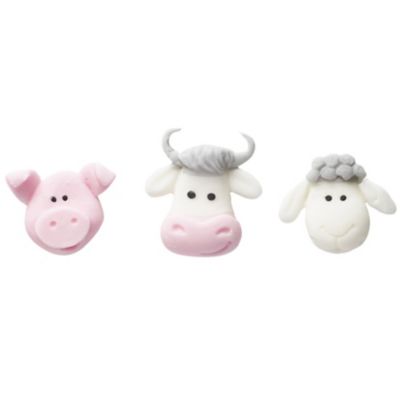 Lakeland Farmyard Faces Cake Toppers Silicone Icing Mould image(2)