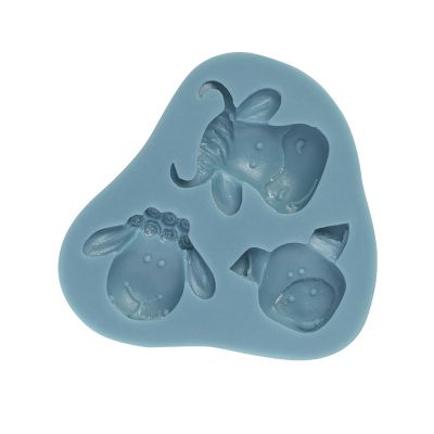 Lakeland Farmyard Faces Cake Toppers Silicone Icing Mould image(3)