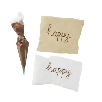 10 Writing and Chocolate Piping Nozzles with Bags image(1)