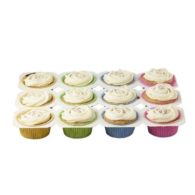 3 Disposable 12 Hole Cupcake Baking Trays