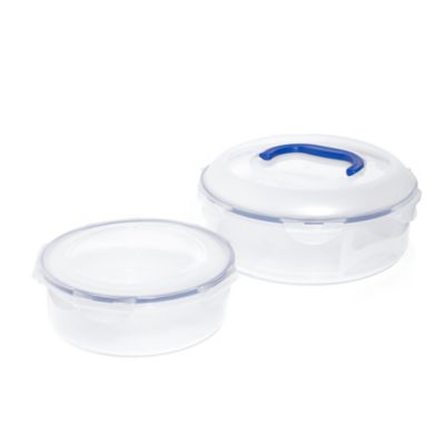 Set of 2 LocknLock Clear Round Cake Carriers image(8)