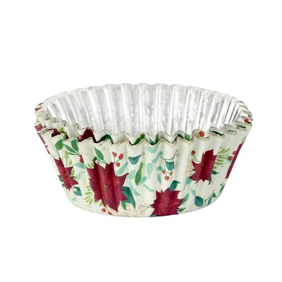 30 Poinsettia Foil-Lined Cupcake Cases image(3)