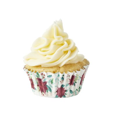 30 Poinsettia Foil-Lined Cupcake Cases image(4)