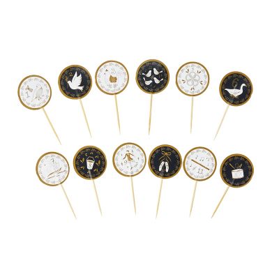12 Days of Christmas Cupcake Toppers – Pack of 24 image(1)