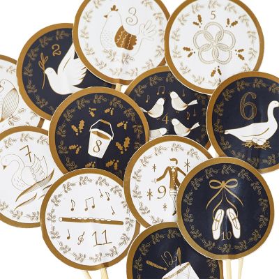 12 Days of Christmas Cupcake Toppers – Pack of 24 image(2)
