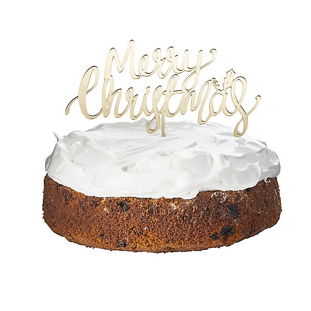 Merry Christmas Script Cake Topper Gold image(1)
