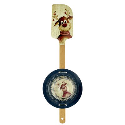 Lakeland Reindeer Spatula and Cupcake Cases Gift Set image(1)