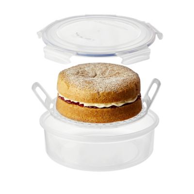 LocknLock Round Cake Carrier & Food Storage Container – 25cm Dia