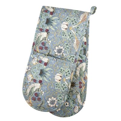 William Morris Blue Strawberry Thief Double Oven Glove image(1)