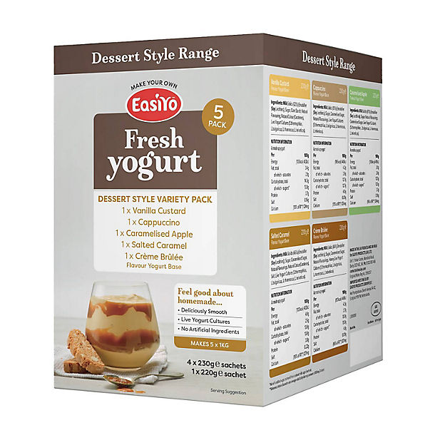 EasiYo Everyday Desserts Flavour Selection Yoghurt Mix x 5 image(1)