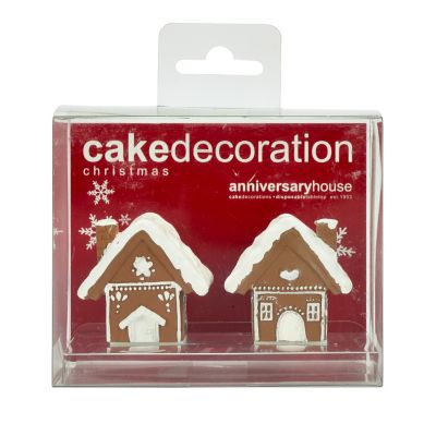 2 Festive Gingerbread House Cake Toppers image(3)