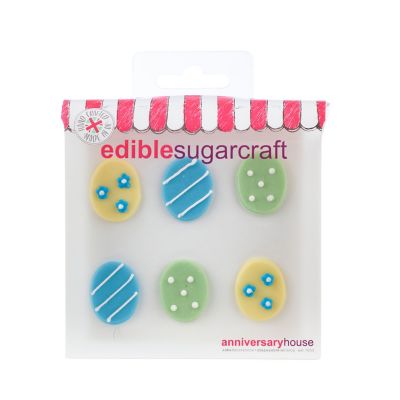 6 Easter Egg Sugarcraft Cake Toppers image(1)