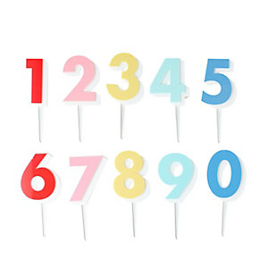 Meri Meri Rainbow Acrylic Number Cake Toppers 