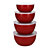 KitchenAid Set of 4 Prep Bowls with Lids - Empire Red