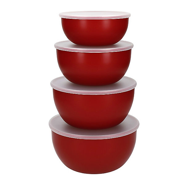 KitchenAid Set of 4 Prep Bowls with Lids - Empire Red image(1)