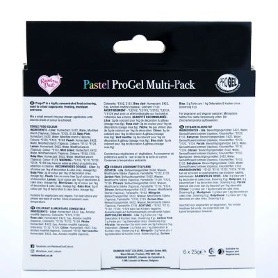 Rainbow Dust Renshaw ProGel Pastel Multipack 6 x 25g image(2)