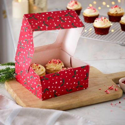 2 Winter Berry Cupcake Presentation Boxes image(2)