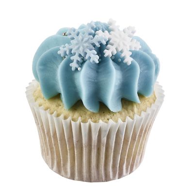 9 Edible Mini Snowflake Sugarcraft Cupcake Toppers image(2)