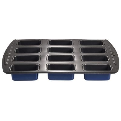 Lakeland Blue 12 Hole Loose Based Mini Loaf Tin Lakeland