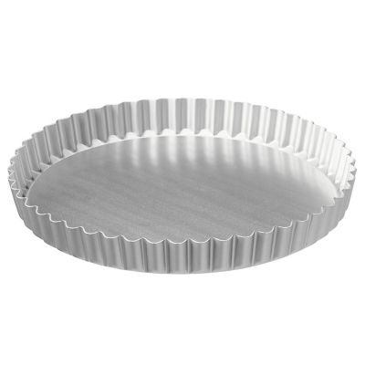 Samuel Groves Mermaid Silver Anodised Loose Based 18cm Fluted Flan Tin image(1)